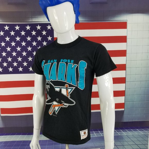 San Jose Sharks T-Shirt Vintage 1991 NHL Shirt - Picture 6 of 8
